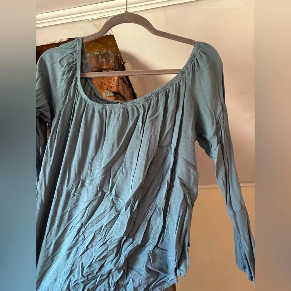 Mossimo Supply Co. Slate Blue Long Sleeve Top - Picture 6 of 7